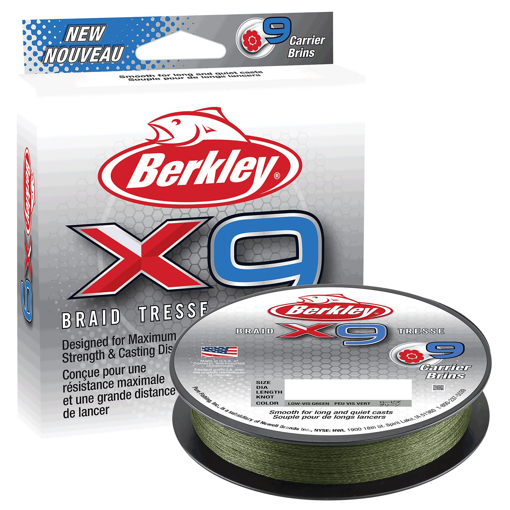 Image sur Berkley X9 Braid Low Vis Green 150m, 0.20mm 20.6kg
