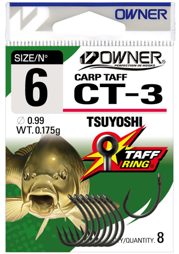 Obrázek Owner CT-3 Carp Taff Tsuyoshi, vel.4 (7ks)