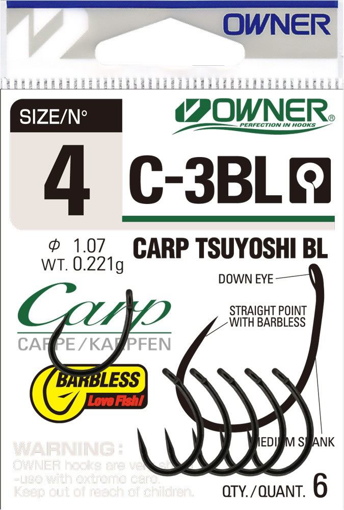 Obrázek Owner C-3BL Carp Tsuyoshi BL, vel.2 (5ks)