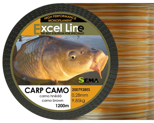 Image sur Sema Excel Line Carp Camo hnědý 1200m, 0.28mm