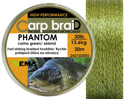 Obrázek Sema Carp braiD Phantom 20m, 20lbs/9.1kg