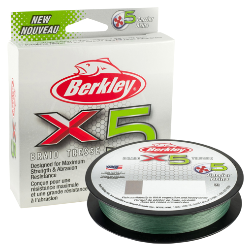 Obrázek Berkley X5 Braid Low-Vis Green 300m, 0.25mm 27.0kg