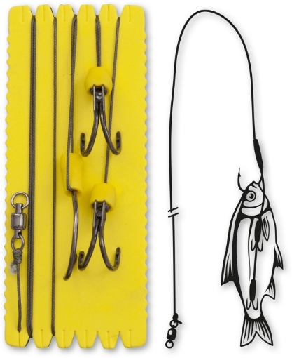 Obrázek Návazec Black Cat Big Bait Ghost Rig, L 8/0+3/0