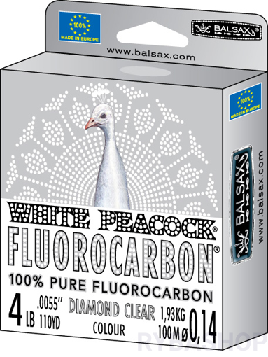 Obrázek z Balsax White Peacock Fluorocarbon 50m 0.14mm