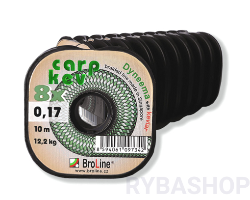 Obrázek BroLine Carp Kev 8x 10m, 0.09mm 5,6kg
