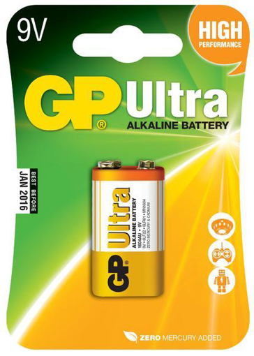 Obrazek Baterie GP Ultra Alkaline 1604AU 9V Blistr