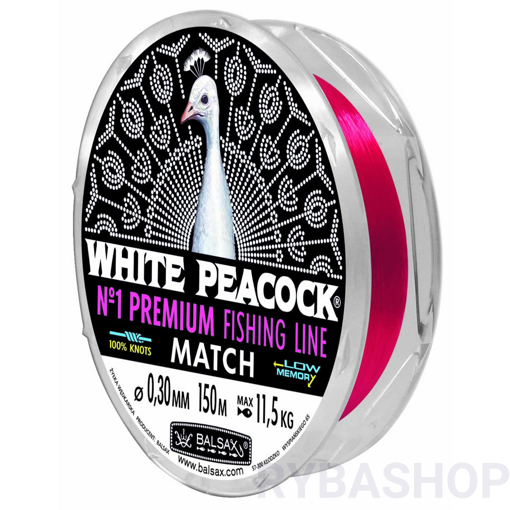 Image sur Balsax White Peacock Match 100m 0.18mm 5.00kg