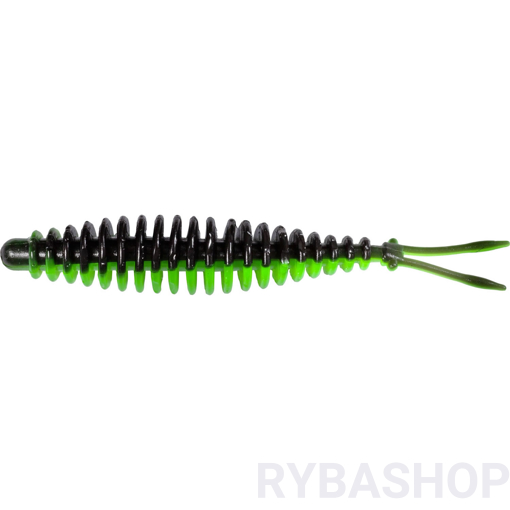 Bild von T-Worm V-Tail Sýr 6.5cm, neonová zelená/černá