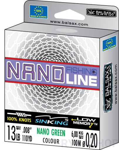 Balsax Nano Green 300m Fishing Line