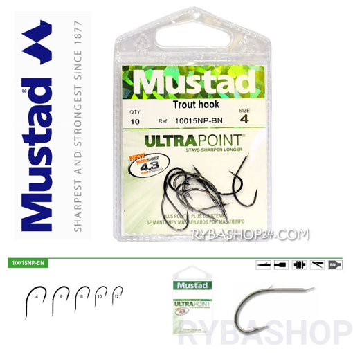Mustad UltraPoint 10015NP-BN Trout