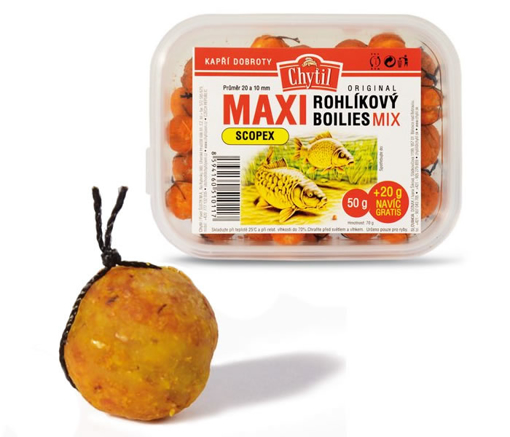 Obrázek Rohlíkový boilies MAXI Mix 20mm, Jahoda