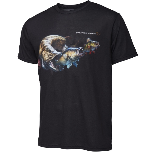 Obrázek Tričko Savage Gear Cannibal Tee Black #M