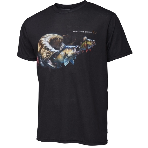 Obrazek Tričko Savage Gear Cannibal Tee Black #L