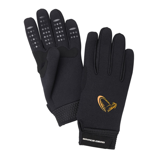 Savage Gear Neoprene Stretch Gloves Black