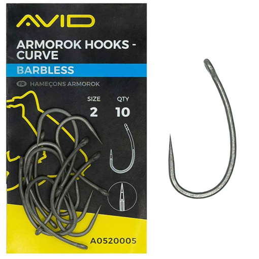 Avid Carp Armorok Curve Hooks #2 Barbless
