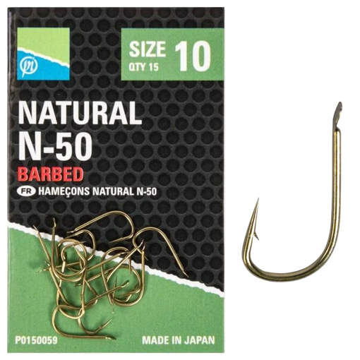 Obrázek Preston Innovations Natural N-50 Hooks #18 15ks