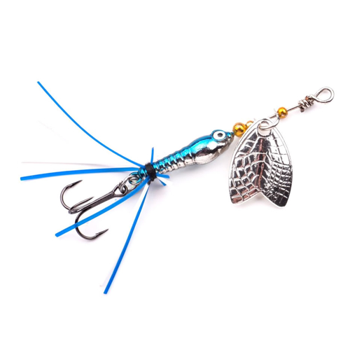 Obrázek Larva Mayfly Micro Spinner TR 5cm Chrome Blue