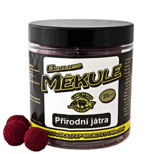 Obrázek Boilies Měkule 140g 20mm Přírodní játra