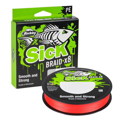 Picture of Berkley Sick Braid x8 Red 150m 0.19mm 18.0kg