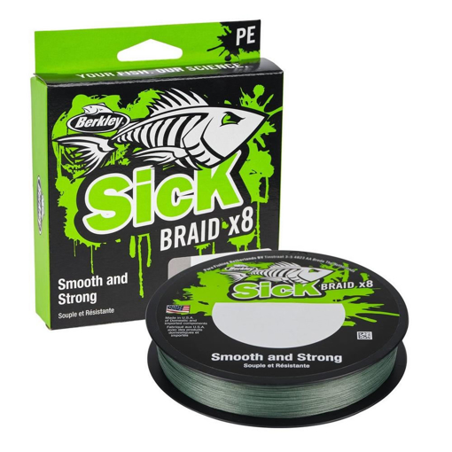 Obrázek Berkley Sick Braid x8 Moss Green 150m 0.14mm 16.5kg