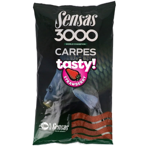 Obrázek Sensas 3000 Carp Tasty Strawberry 1kg (kapr Jahoda)
