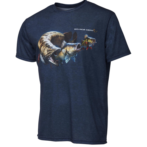 Obrázek Tričko Savage Gear Cannibal Tee Blue #S