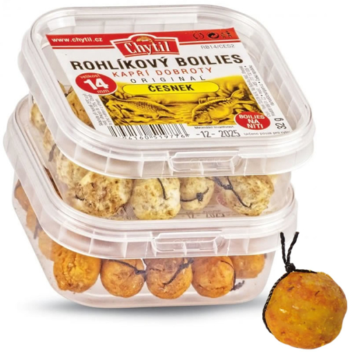 Obrázek Rohlíkový boilies Chytil 14mm 32g Česnek