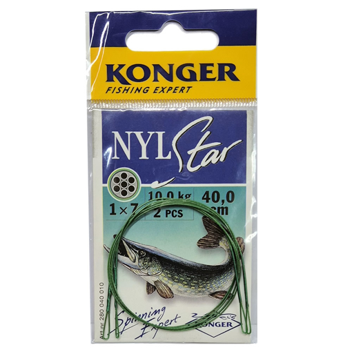 Obrázek Lanko s očky Konger Nylstar 70cm 10kg 2ks