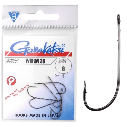 Obrázek Gamakatsu Worm 36 Hook #1/0 6ks
