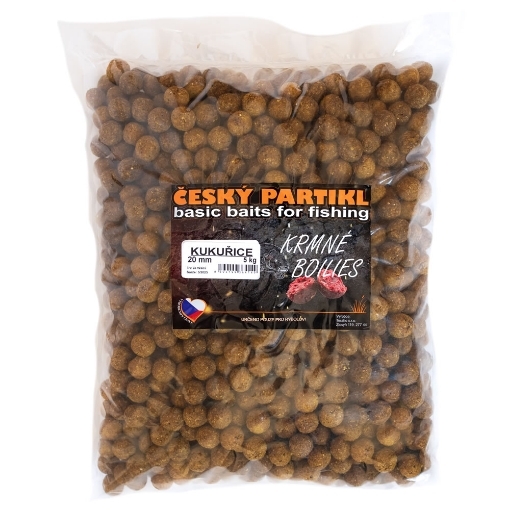 Krmné Boilies 5kg - 20mm s Kukuřičným Aroma - Český Partikl