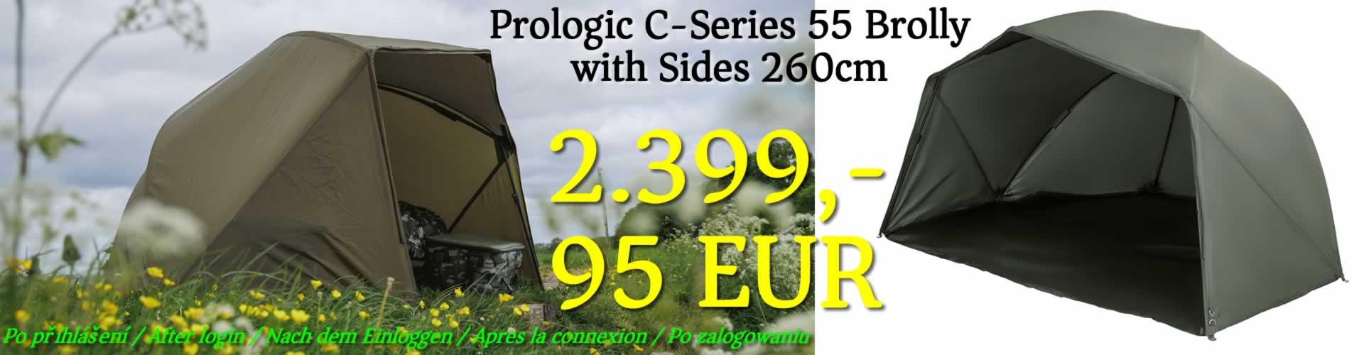 Akce - Prologic C-Series 55 Brolly with Sides 260cm