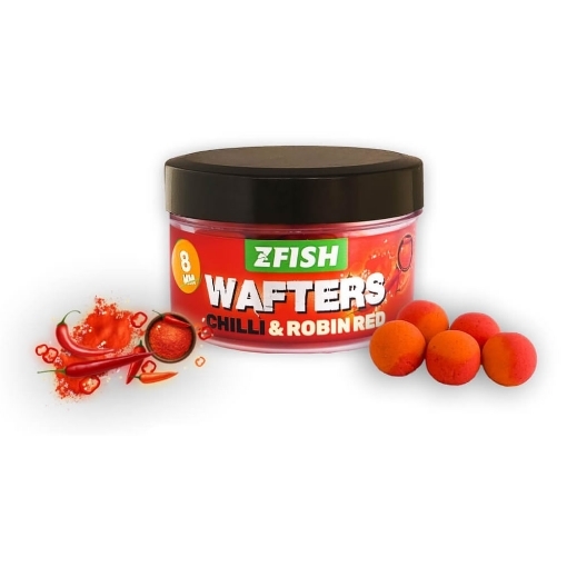 Vyvážené boilies o průměru 8mm s příchutí chilli a koření Robin Red