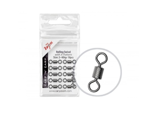 Picture of Carp Zoom Rolling Swivel with X-Pattern - 10 pcs / Size 10