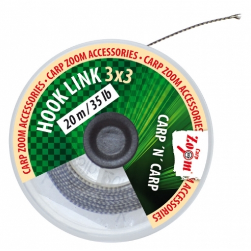 Picture of Carp Zoom Hooklink HookLink 3x3 - 20 m / 35 lb / Brown