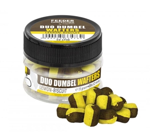 Picture of Carp Zoom Duo Dumbells Wafters 15g 10x14mm Lemon-Biscuit