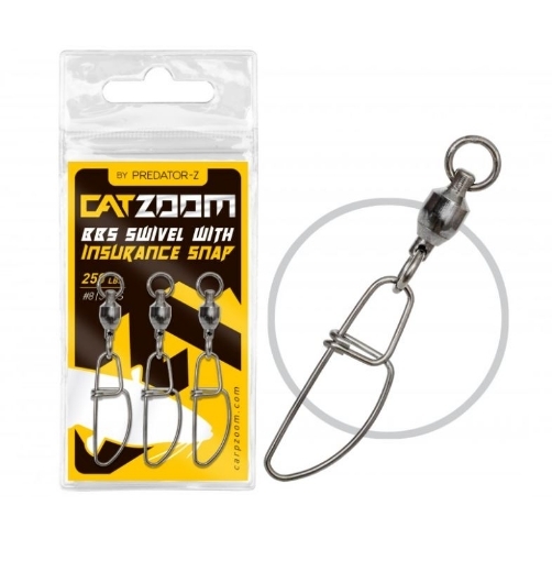 Picture of Carp Zoom BBS Swivel with Snap - 3 pcs / Size 8