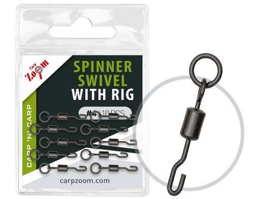 Picture of Carp Zoom Spinner Swivel with Rig - 10 pcs / Size 4