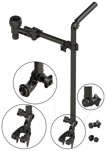 Fasten držáky sonaru - Držák sondy sonaru 600mm univerzální s rychloupínacím držákem