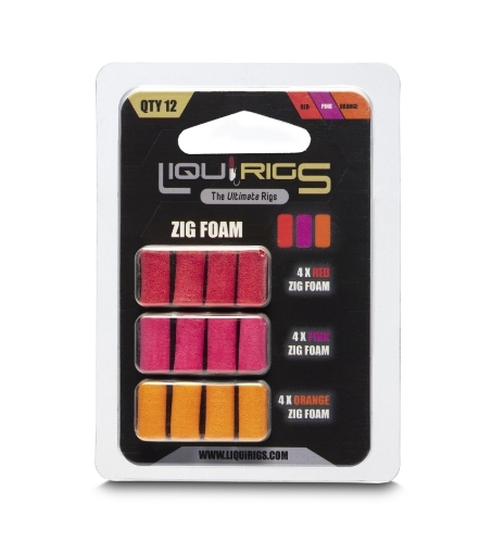 Liquirigs - Liquid Zig plovoucí pěna červená, růžová, oranžová 4+4+4ks