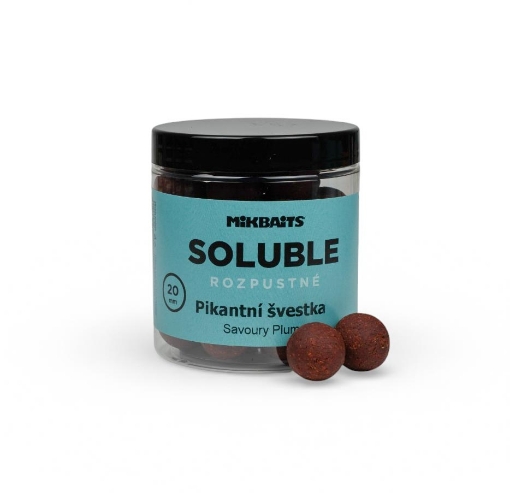 Rozpustné SOLUBLE boilie 250ml - Pikantní švestka 20mm