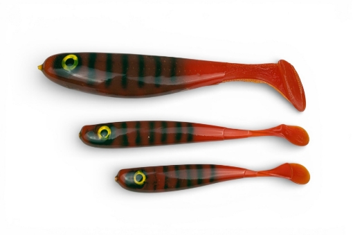 YACCUZA HAND MADE nástrahy - KILLER AIRBRUSH UV Red Motor oil Stripes 15cm 38g 1ks