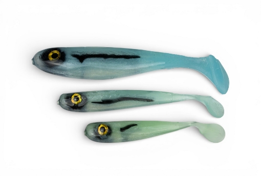 YACCUZA HAND MADE nástrahy - KILLER AIRBRUSH Blue/Silver Ghost 10cm 8g 3ks