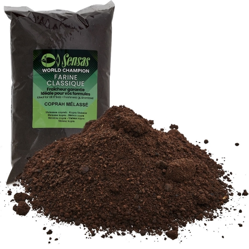 Kokosová kopra s melasou Sensas Coprah Melasse pro selektivní lov velkých cejnů, 1kg.