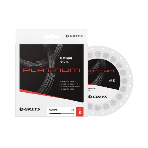 Plovoucí muškařská šňůra Greys Platinum WF3 Float v nenápadné šedé barvě.