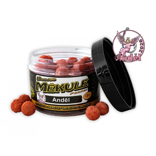 Měkké chytací feederové boilies Měkule v příchuti Anděl o průměru 12 mm.