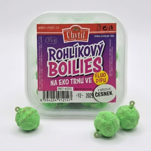 Image sur Rohlíkové boilies na EKO trnu Fluo Česnek 14mm