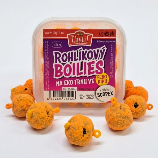 Image sur Rohlíkové boilies na EKO trnu Fluo Scopex 14mm