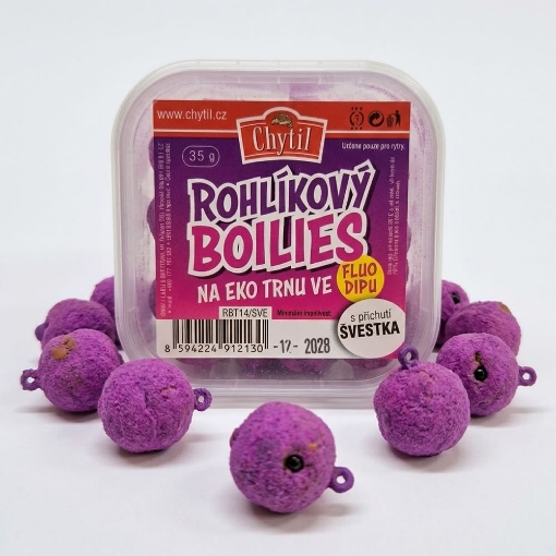 Image sur Rohlíkové boilies na EKO trnu Fluo Švestka 14mm