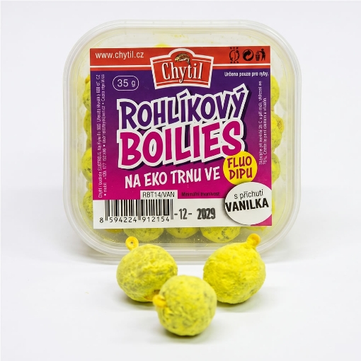 Image sur Rohlíkové boilies na EKO trnu Fluo Vanilka 14mm