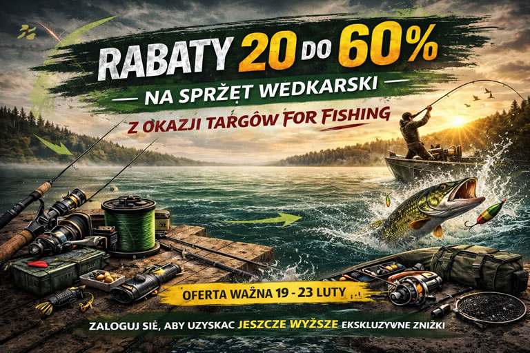 Discounts of 20-60% on all fishing gear